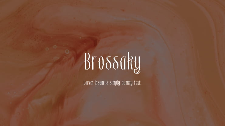 Brossaky Font