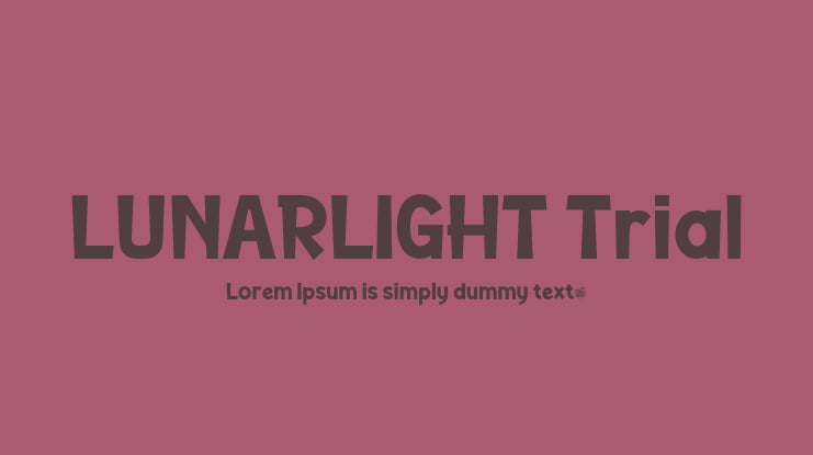 LUNARLIGHT Trial Font