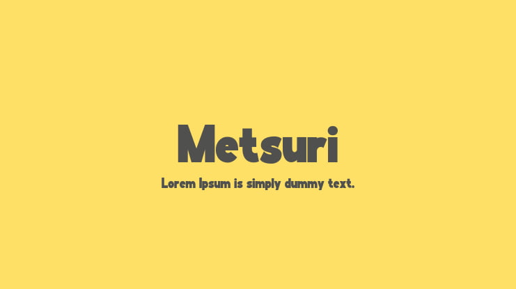 Metsuri Font