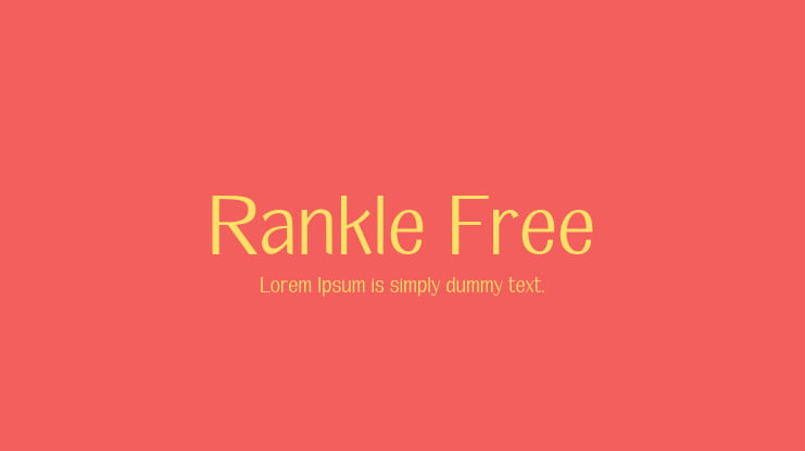 Rankle Free Font