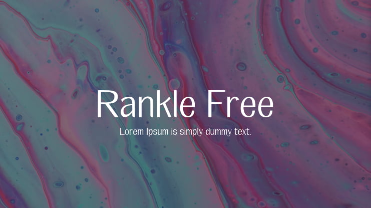 Rankle Free Font