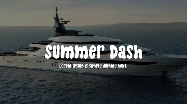 Summer Dash Font