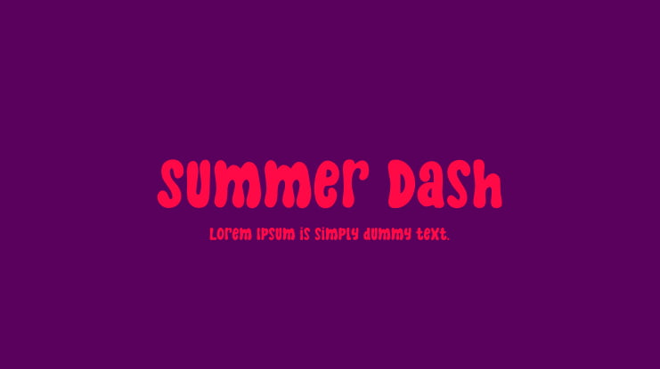 Summer Dash Font