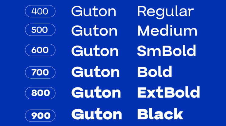 Guton Font Family