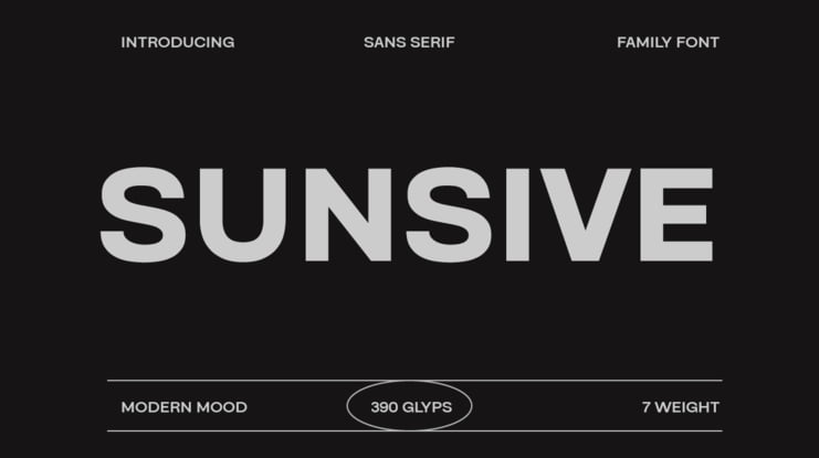 Sunsive Font Family