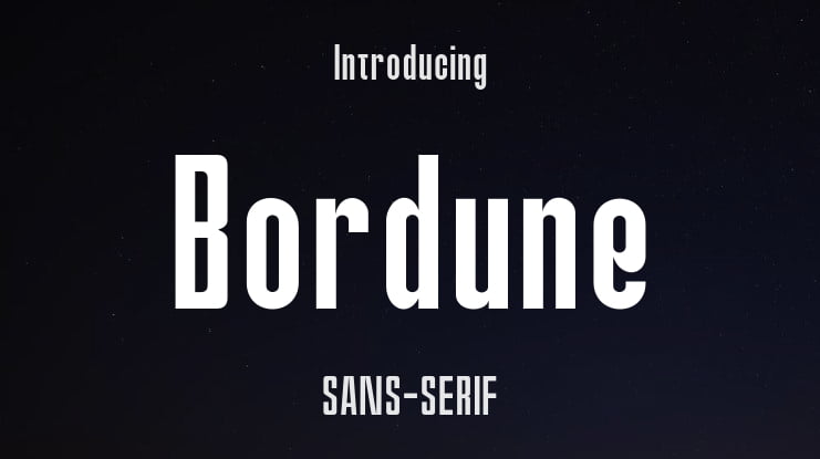 Bordune Font