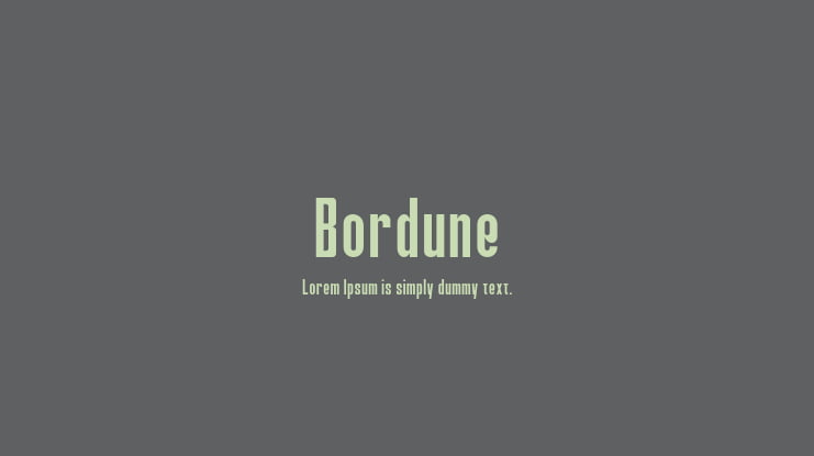 Bordune Font