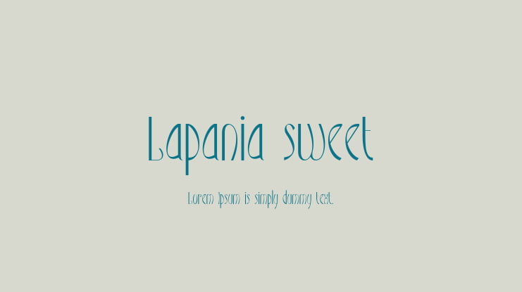 Lapania sweet Font