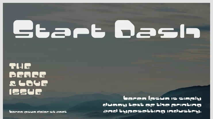 Start Dash Font Family