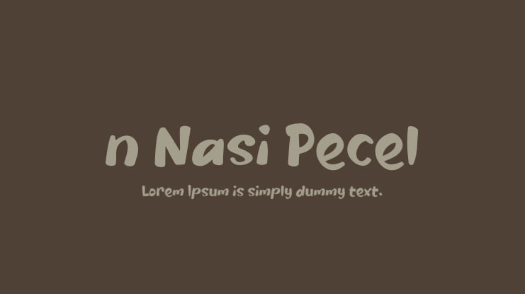 n Nasi Pecel Font