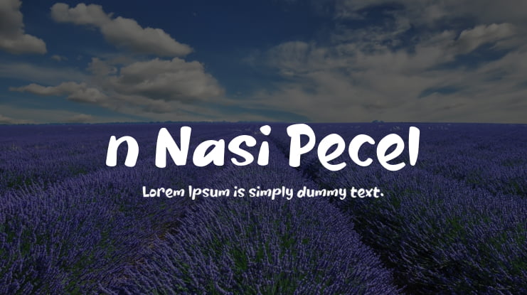 n Nasi Pecel Font