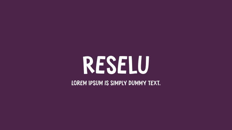 Reselu Font