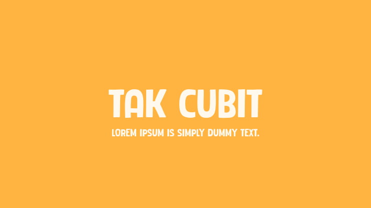 Tak Cubit Font