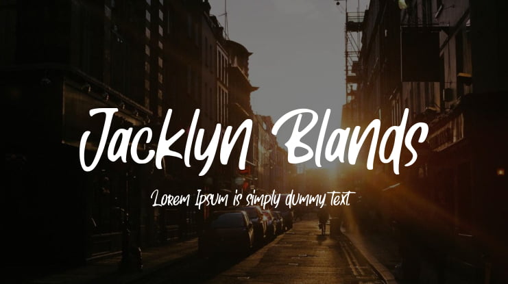 Jacklyn Blands Font