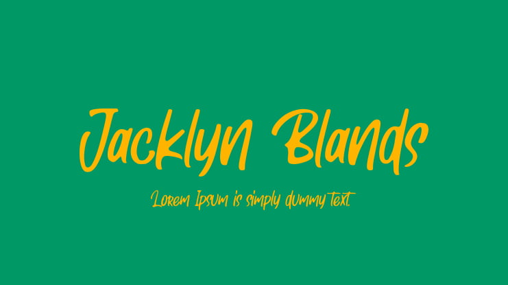 Jacklyn Blands Font