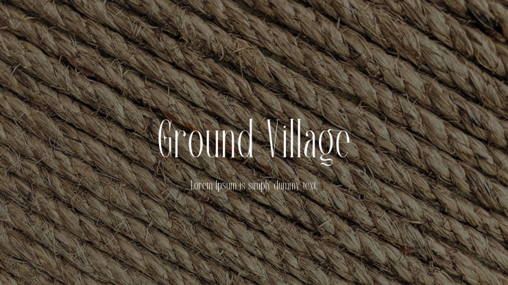 Ground Village Font