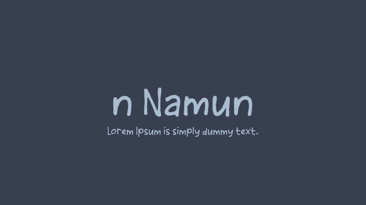 n Namun Font