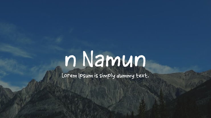 n Namun Font