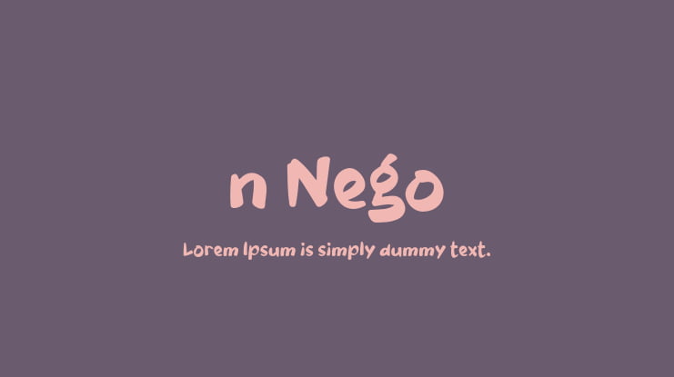 n Nego Font