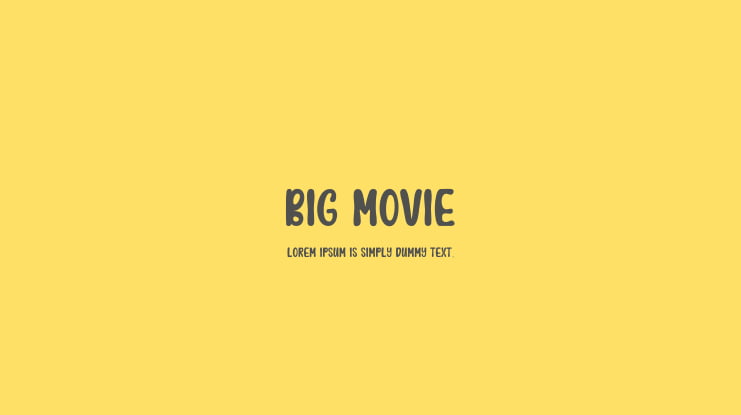 Big Movie Font