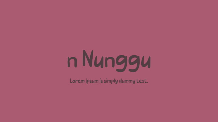 n Nunggu Font