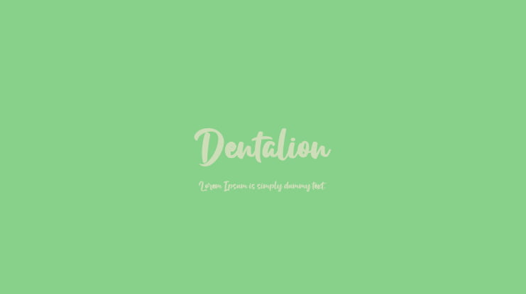 Dentalion Font