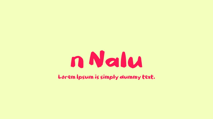 n Nalu Font