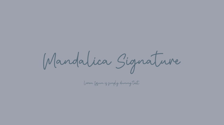 Mandalica Signature Font