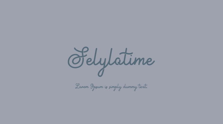 Selylotime Font