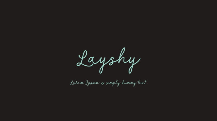 Layshy Font