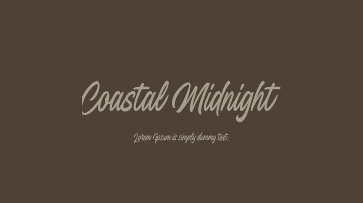 Coastal Midnight Font