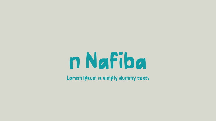 n Nafiba Font