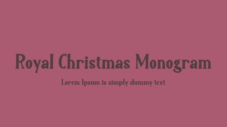 Royal Christmas Monogram Font Family