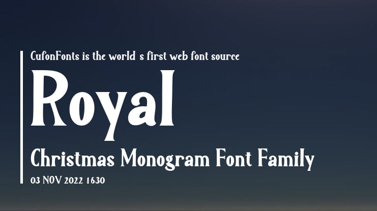 Royal Christmas Monogram Font Family