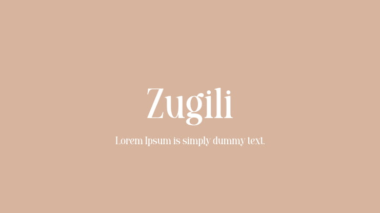 Zugili Font Family