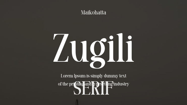 Zugili Font Family