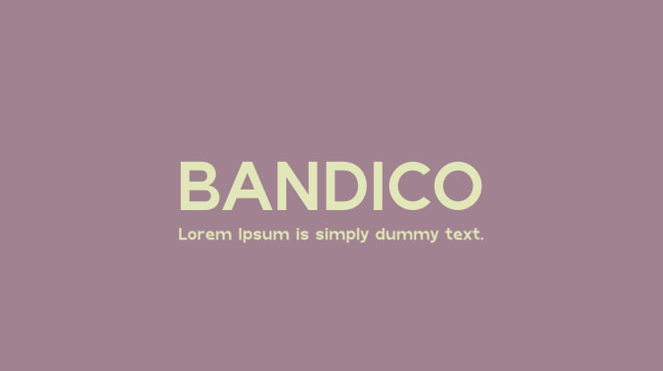 BANDICO Font Family