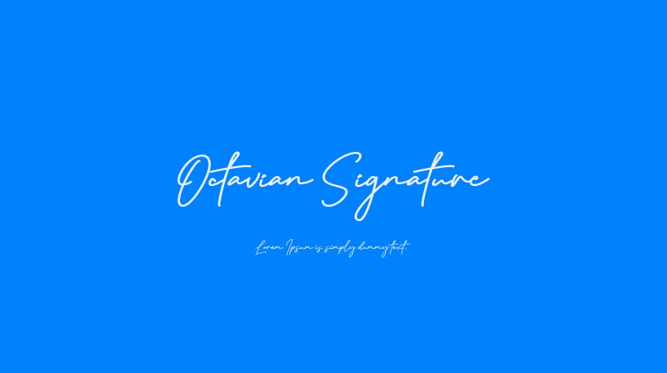 Octavian Signature Font