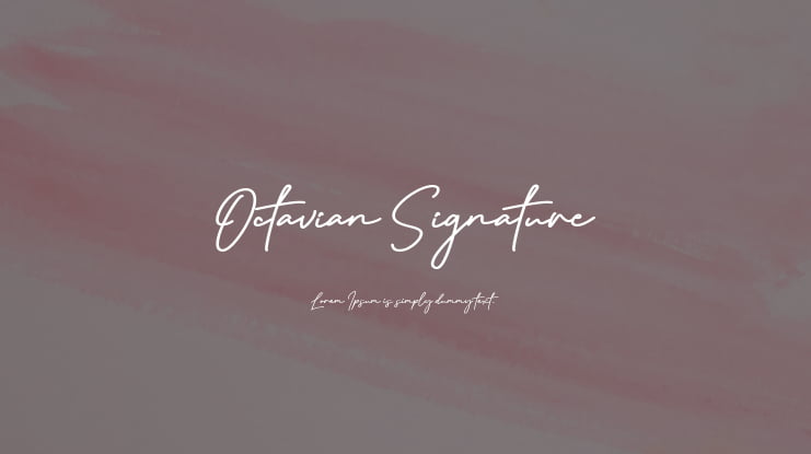 Octavian Signature Font