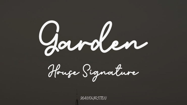 Garden House Signature Font