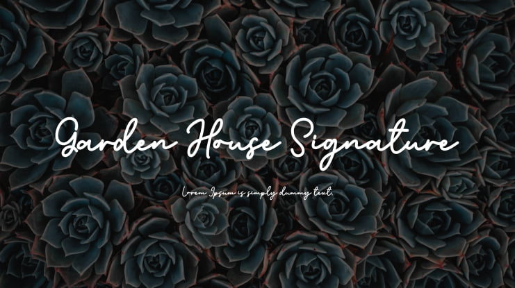 Garden House Signature Font