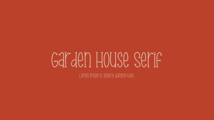 Garden House Serif Font