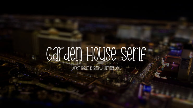 Garden House Serif Font