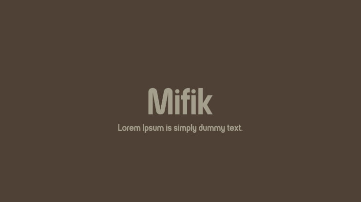 Mifik Font