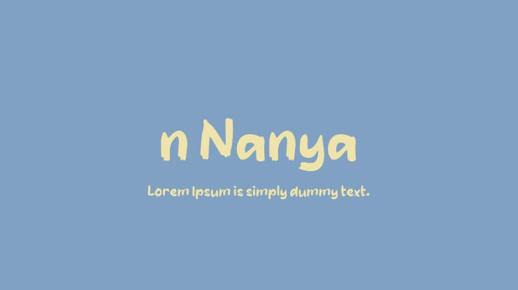 n Nanya Font