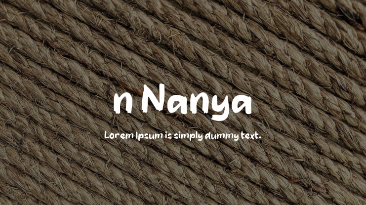 n Nanya Font