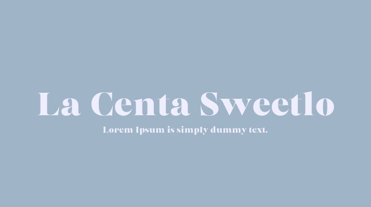 La Centa Sweetlo Font