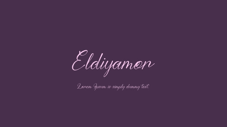 Eldiyamor Font