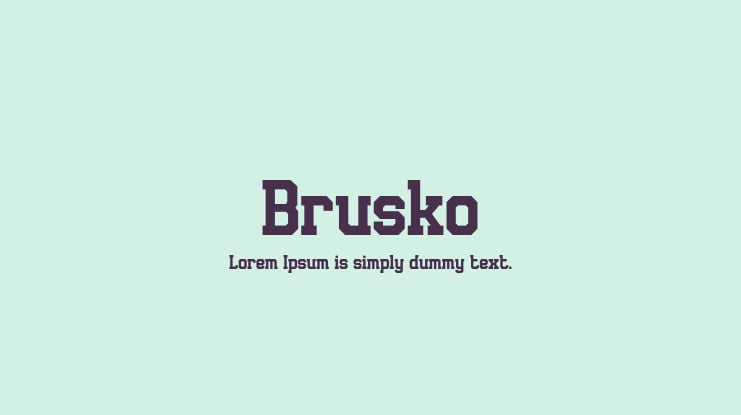 Brusko Font