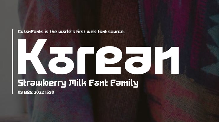 Korean Strawberry Milk Font